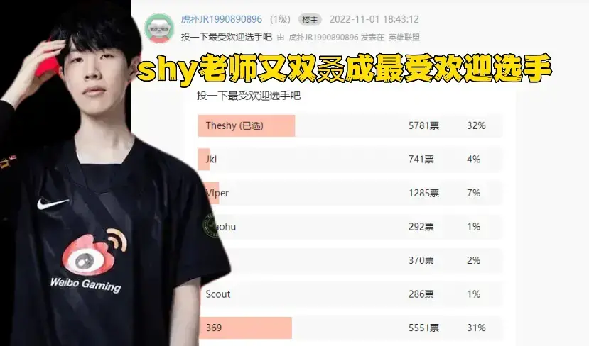 lol职业选手shy，shy 选手