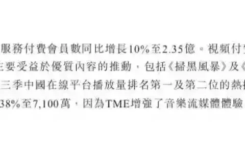 Q3会员增长400万至1.29亿，腾讯视频依然难掩内容焦虑