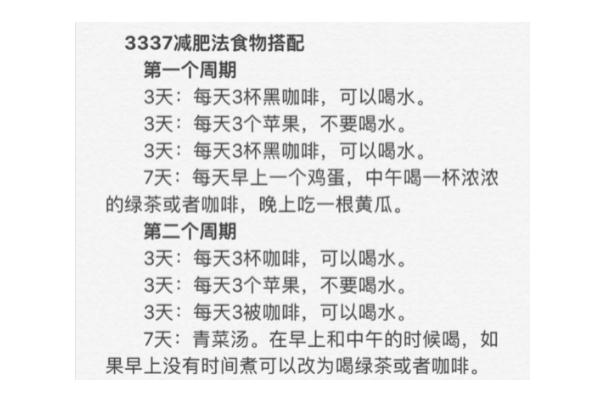 3337是什么意思 3337减肥方法有科学根据吗