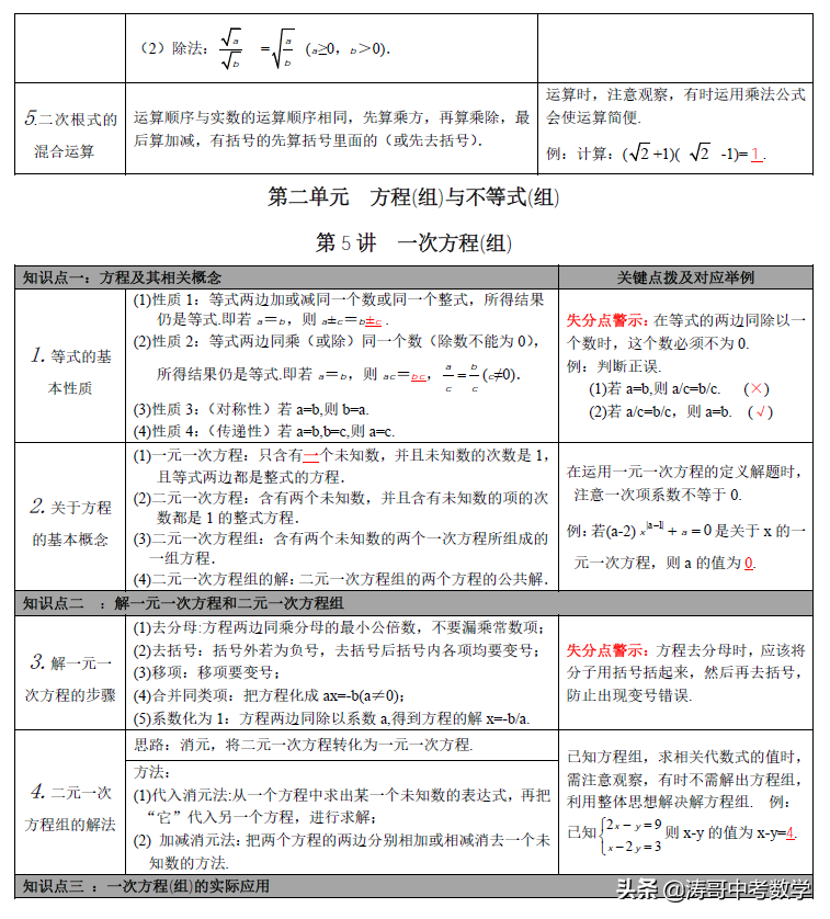 一文说透，初中数学系统梳理，模型+知识点「大全」可下载