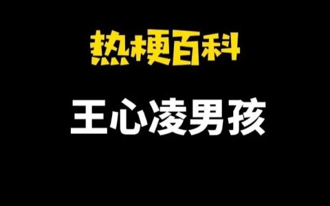 【热梗百科】“王心凌男孩”是什么梗？