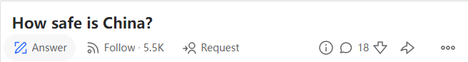 美版知乎：中国有多安全？美国网友：中国是我住过的最安全的国家