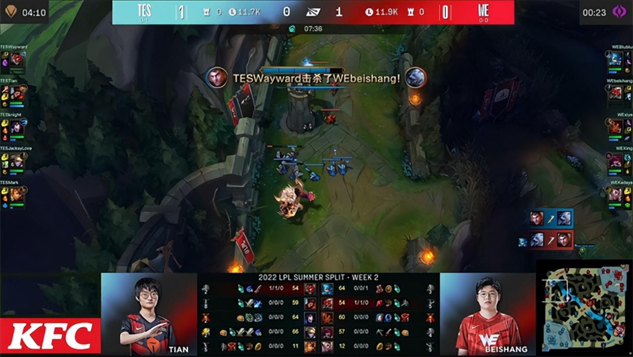 LOL-LPL：knight阿狸灵魄突袭输出拉满，TES摧枯拉朽2:0横扫WE