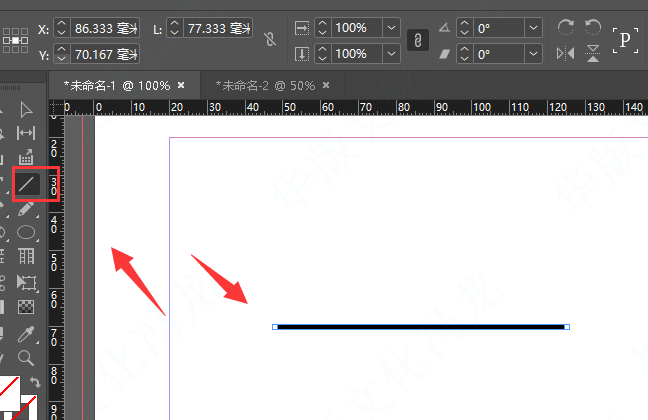 InDesign制作渐变线条方法教程