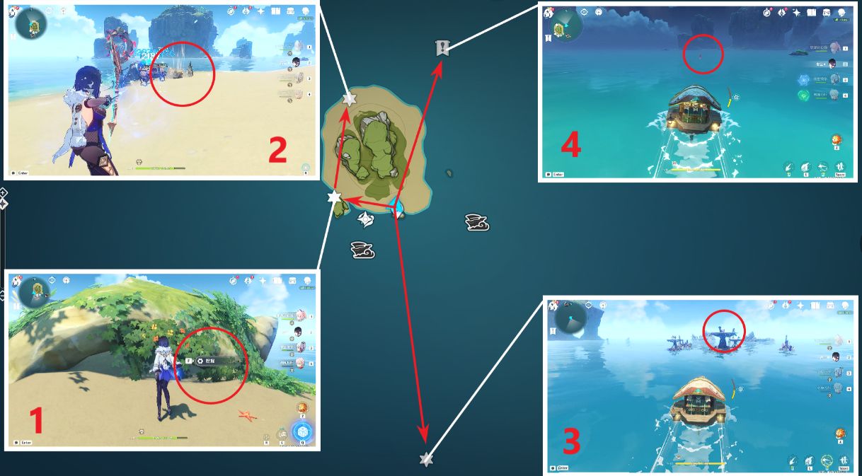 原神海岛宝箱第一阶段位置大全：2.8第一阶段海岛宝箱位置分布图[多图]图片2