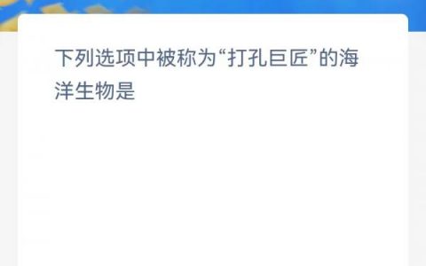 被称为海洋打孔巨匠的海洋生物是什么(海洋中被称为打孔巨匠的生物是什么)