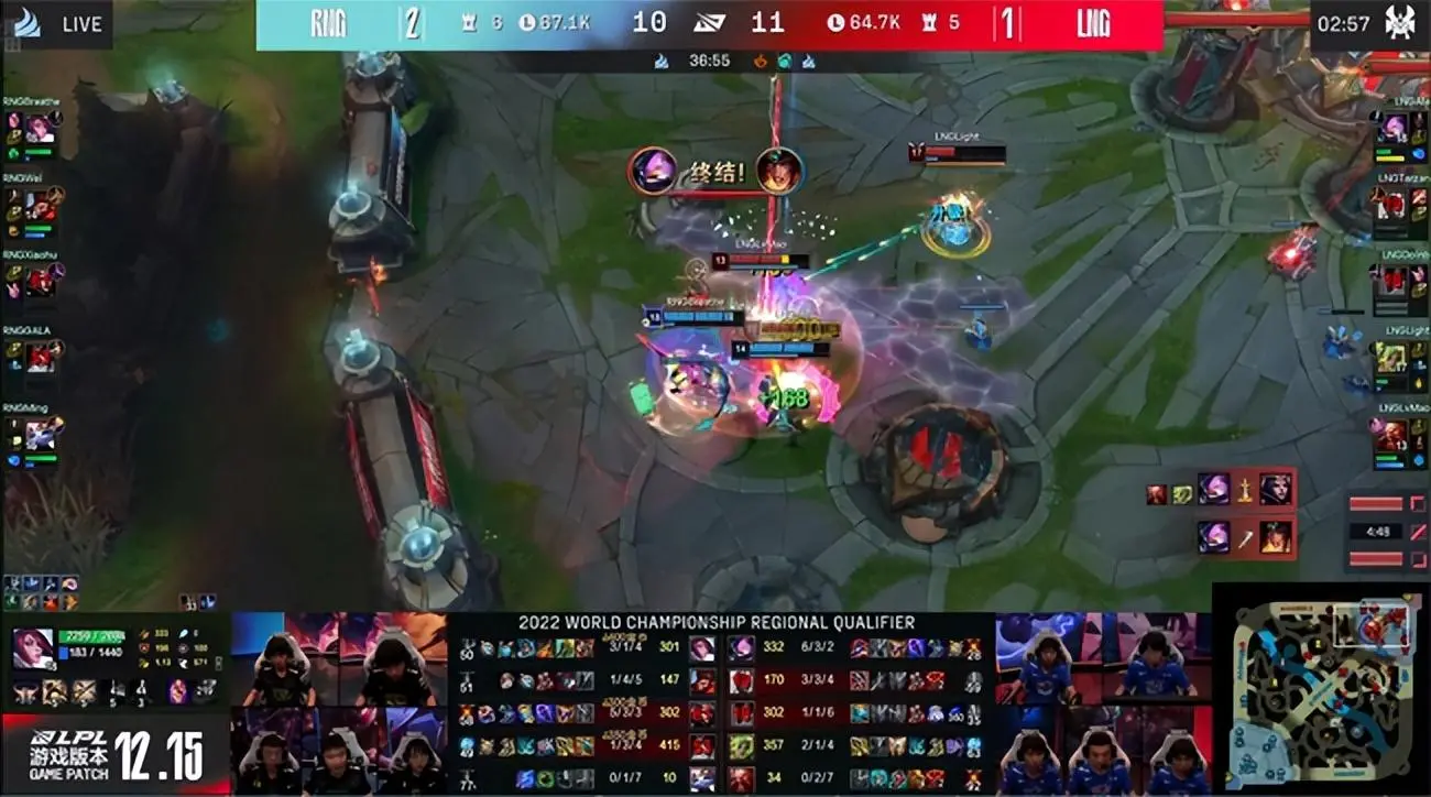 lol全球总决赛lng淘汰(LOL-LPL:LNG3-1复仇淘汰TES)