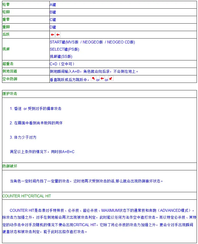 拳皇97出招表摇杆带图 键盘，拳皇97摇杆合理键位