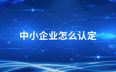 中小企业怎么认定   2022中小企业认定标准